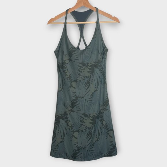 PRANA Opal Dress SMALL Sage Jungle Green Razor Back Activewear EUC - Picture 1 of 8